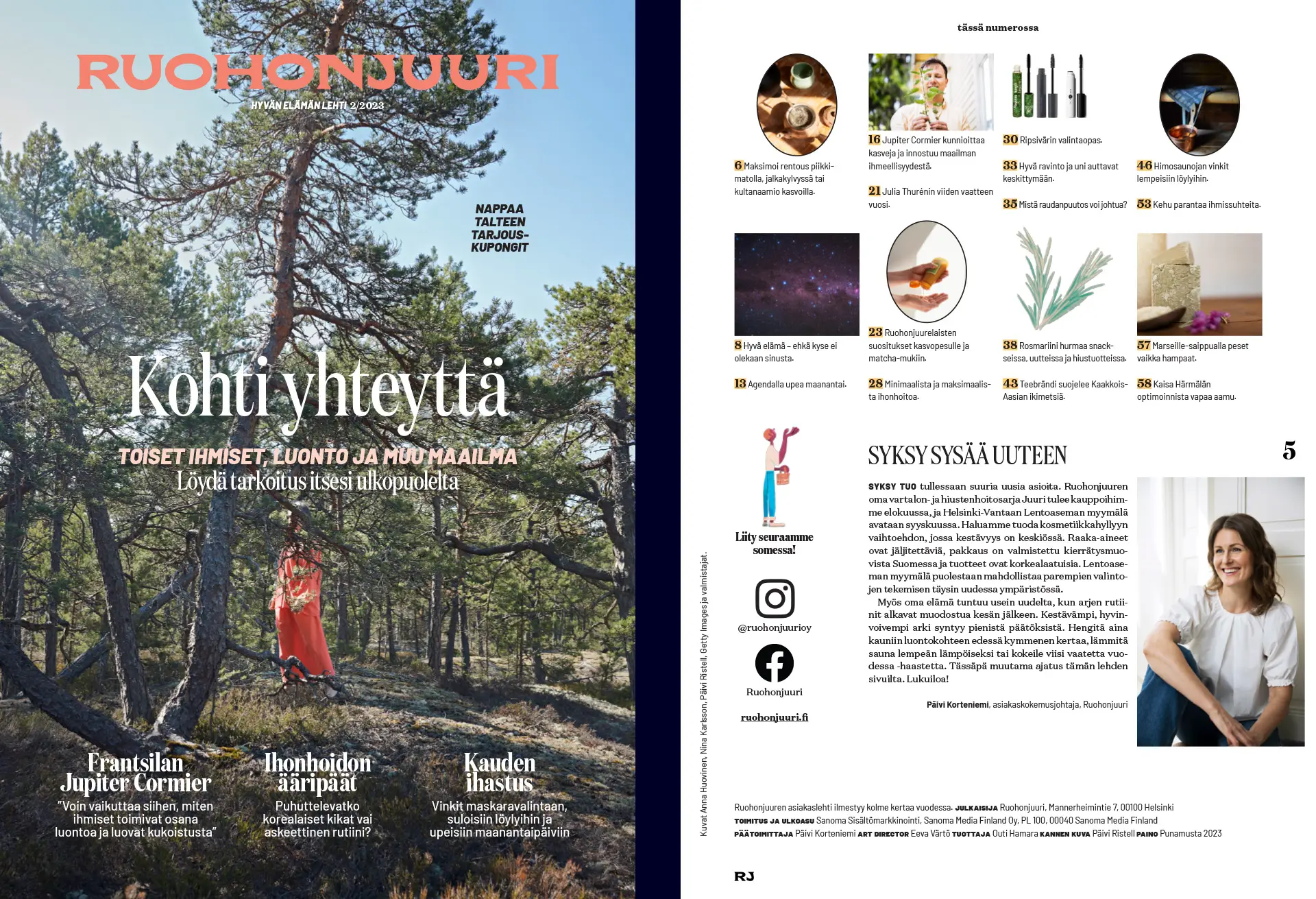 Ruohonjuuri asiakaslehden sivuja