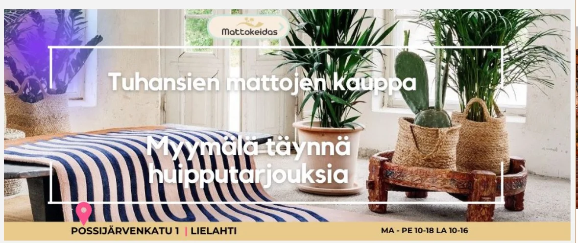 Mattokeitaan display-mainos Sanoman verkostossa